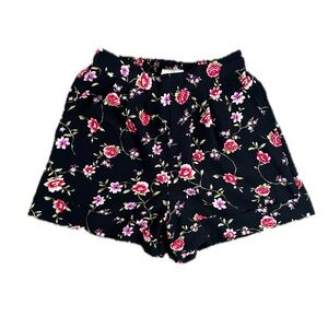 Floral Black Skirt